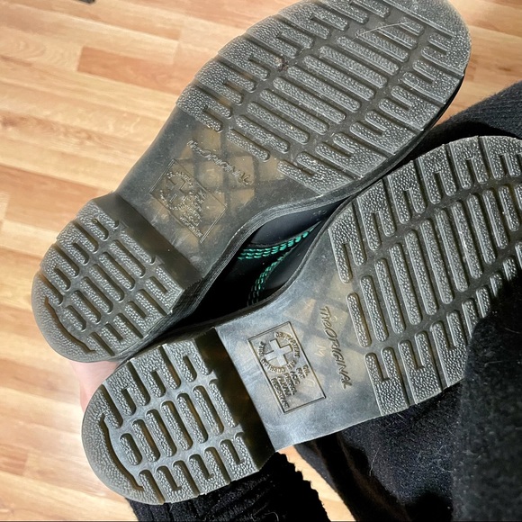 Dr. Martens 1460 Contrast Stitch Green Boots 8 - Picture 6 of 6